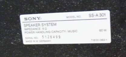 Enceintes Sony SS A 301 – Image 3
